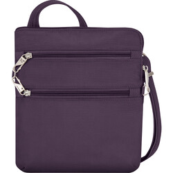 Travelon Classic Anti-Theft Slim Double Zip Crossbody Bag Purple 43116