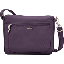Travelon Classic Anti-Theft Small East/West Crossbody Bag Purple 43115