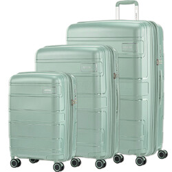American Tourister Light Max Hardside Suitcase Set of 3 Urban Green 48198, 48199, 48200 with FREE Digital Luggage Scale 12775