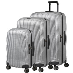Samsonite C-Lite Hardside Suitcase Set of 3 Aluminium 41370, 41369, 41368 with FREE Digital Luggage Scale 12775