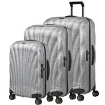 Samsonite C-Lite Hardside Suitcase Set of 3 Aluminium 41370, 41369, 41368 with FREE Digital Luggage Scale 12775