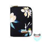 Travelon RFID Blocking Passport Zip Wallet Midnight Floral 43401