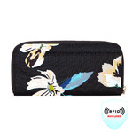 Travelon RFID Blocking Single Zip Wallet Midnight Floral 43398 - 1
