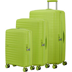 American Tourister Fastforward Hardside Suitcase Set of 3 Neon Lime 55259, 55260, 55261 with FREE Digital Luggage Scale 12775