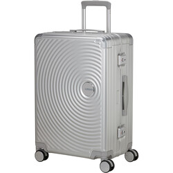 American Tourister Soundbox ALU Medium 68cm Hardside Suitcase Silver 55710