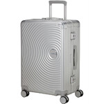 American Tourister Soundbox ALU Medium 68cm Hardside Suitcase Silver 55710