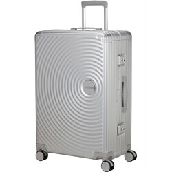 American Tourister Soundbox ALU Large 77cm Hardside Suitcase Silver 55711
