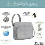 Travelon Roam Anti-Theft East/West Crossbody Bag Glacier 43676 - 7