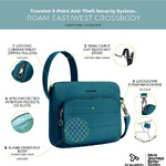 Travelon Roam Anti-Theft East/West Crossbody Bag Capri Blue 43676 - 7