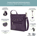Travelon Classic Anti-Theft Mini Shoulder Bag Purple 42459 - 8