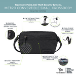 Travelon Metro Anti-Theft Convertible Small Crossbody Bag Black 43416 - 6