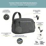 Travelon Metro Anti-Theft Dome Crossbody Bag Gray Heather 43592 - 8