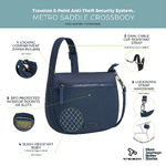 Travelon Metro Anti-Theft Saddle Crossbody Bag Navy Heather 43625 - 8