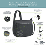 Travelon Metro Anti-Theft Saddle Crossbody Bag Gray Heather 43625 - 8