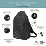 Travelon Urban Anti-Theft Tablet Sling Bag Black 43499 - 8