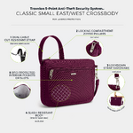 Travelon Classic Anti-Theft Small East/West Crossbody Bag Burgundy 43115 - 8