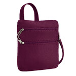 Travelon Classic Anti-Theft Slim Double Zip Crossbody Bag Burgundy 43116 - ORDER NOW FOR DELIVERY IN LATE FEBRUARY 2026 - 1