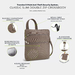 Travelon Classic Anti-Theft Slim Double Zip Crossbody Bag Hazelnut 43116 - ORDER NOW FOR DELIVERY IN LATE FEBRUARY 2026 - 8