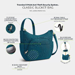 Travelon Classic Anti-Theft Crossbody Bucket Bag Teal 42757 - ORDER NOW FOR DELIVERY IN LATE FEBRUARY 2026 - 8