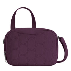 Travelon Runways Anti-Theft Double Compartment Tablet Crossbody Plum 43714 - ORDER NOW FOR DELIVERY IN MAY 2026