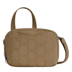 Travelon Runways Anti-Theft Double Compartment Tablet Crossbody Latte 43714 - ORDER NOW FOR DELIVERY IN MAY 2026