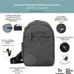 Travelon Metro Anti-Theft Tablet Sling Bag Gray Heather 43413 - ORDER NOW FOR DELIVERY IN LATE FEBRUARY 2026 - 8