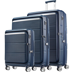 Samsonite Paralux Hardside Suitcase Set of 3 Midnight Navy 56523, 56526, 57872 with FREE Digital Luggage Scale 12775