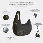 Travelon Runways Anti-Theft Asymmetric Hobo Bag Black 43716 - ORDER NOW FOR DELIVERY IN MAY 2026 - 8