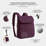 Travelon Runways Anti-Theft Compact Backpack Plum 43717 - ORDER NOW FOR DELIVERY IN MAY 2026 - 8