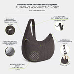 Travelon Runways Anti-Theft Asymmetric Hobo Bag Smoke 43716 - ORDER NOW FOR DELIVERY IN MAY 2026 - 8