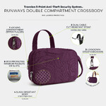 Travelon Runways Anti-Theft Double Compartment Tablet Crossbody Plum 43714 - ORDER NOW FOR DELIVERY IN MAY 2026 - 8