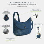 Travelon Runways Anti-Theft Medium Crossbody Bag Ocean 43715 - ORDER NOW FOR DELIVERY IN MAY 2026 - 8