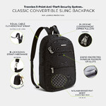 Travelon Classic Anti-Theft Convertible Tablet Sling Backpack Black 43719 - ORDER NOW FOR DELIVERY IN MAY 2026 - 8