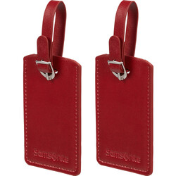 Samsonite Travel Accessories Rectangle Luggage Tag x 2 Red 21307