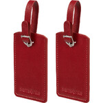 Samsonite Travel Accessories Rectangle Luggage Tag x 2 Red 21307