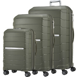 Samsonite Oc2lite Hardside Suitcase Set of 3 Olive Green 27395, 27397, 27398 with FREE Digital Luggage Scale 12775