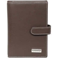 Numinous Accessories RFID Blocking Leather Passport Holder Brown N6001