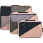 Samsonite Travel Accessories Set of 3 Compression Packing Cubes Dusty Rose 53102  - 1