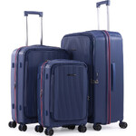 Qantas Mascot Hardside Suitcase Set of 3 Blue QF32S, QF32M, QF32L with Free Digital Luggage Scale 12775 - 3