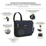 Travelon Classic Anti-Theft Small East/West Crossbody Bag Midnight 43115 - 6