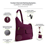 Travelon Classic Anti-Theft Crossbody Bag Burgundy 42373 - 8