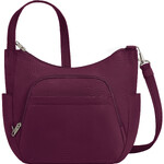 Travelon Classic Anti-Theft Bucket Crossbody Bag Burgundy 42757
