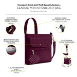 Travelon Classic Anti-Theft Mini Shoulder Bag Burgundy 42459 - 8