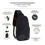 Travelon Classic Anti-Theft Sling Bag Midnight 42887 - 6