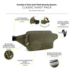 Travelon Classic Anti-Theft Waist Pack Olive 42223 - 6