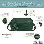 Travelon Metro Anti-Theft Convertible Crossbody Waist Bag Forest Heather 43416 - 6