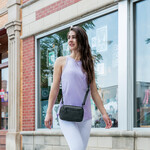 Travelon Metro Anti-Theft Convertible Crossbody Waist Bag Navy Heather 43416 - 5