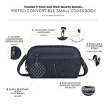 Travelon Metro Anti-Theft Convertible Crossbody Waist Bag Navy Heather 43416 - 6