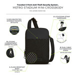 Travelon Metro Anti-Theft Stadium Mini Crossbody Bag Black 43417 - 7
