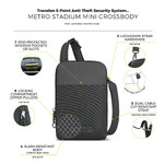 Travelon Metro Anti-Theft Stadium Mini Crossbody Bag Gray Heather 43417 - 8